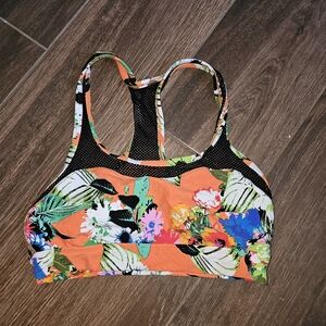 TRINA TURK FLORAL SPORTS BRA SZ MEDIUM